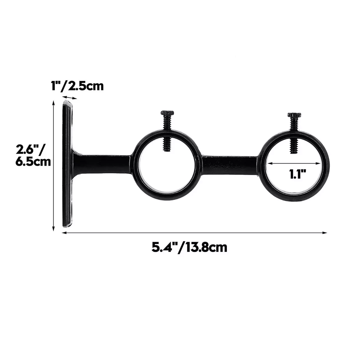 Foto 3 pulgar | Soporte 2 Cortinero Doble Para Techos/pared Ajustable Gancho Eo Safe Imports Esi-15582 Negro