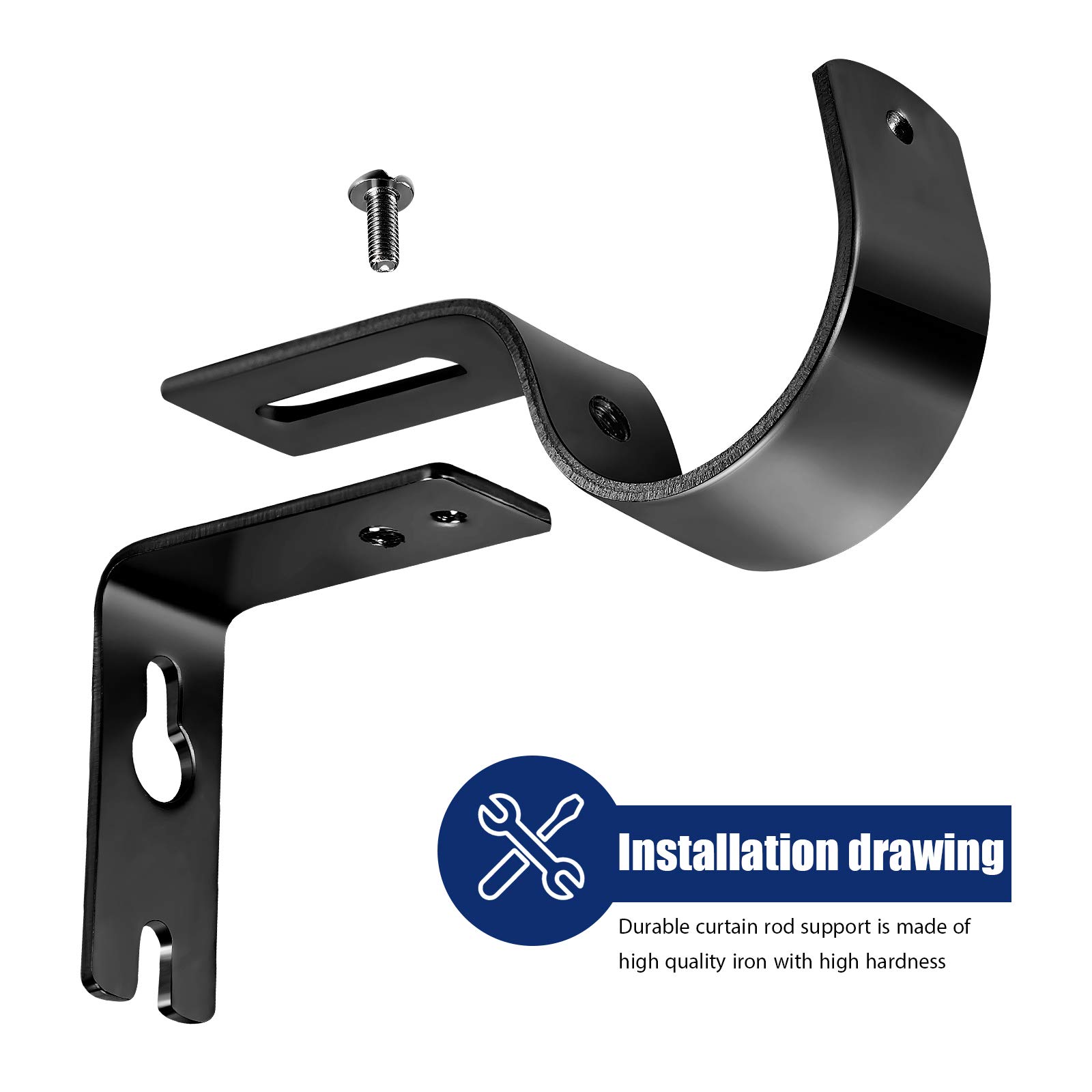 Foto 5 pulgar | Soporte para Cortina Ajustable Frienda 1 Pulgada 6 Pares - Venta Internacional
