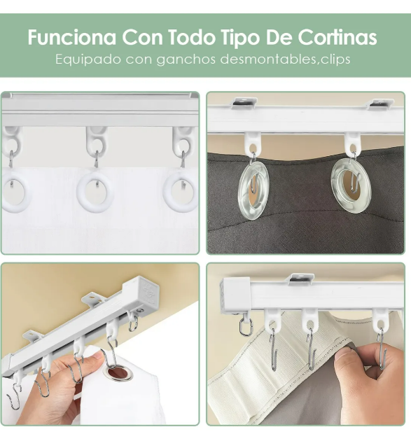 Foto 4 pulgar | Xtellar Cortinero Ajustable De Lujo Para Techo De 0.8-2.1m - Elegancia Y Funcionalidad Premium Creada Para Exigentes