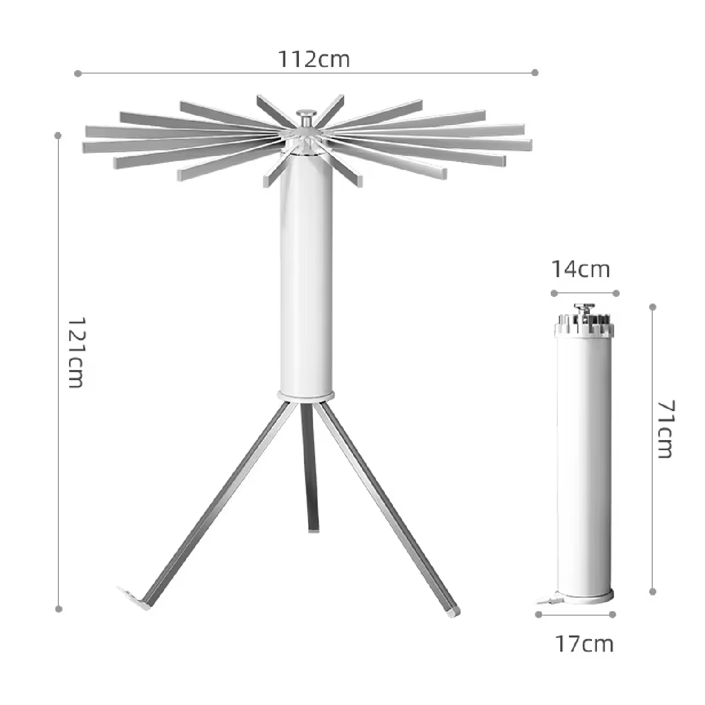 Foto 3 pulgar | Tendedero Plegable Para Ropa Compacto, Perchero Moderno