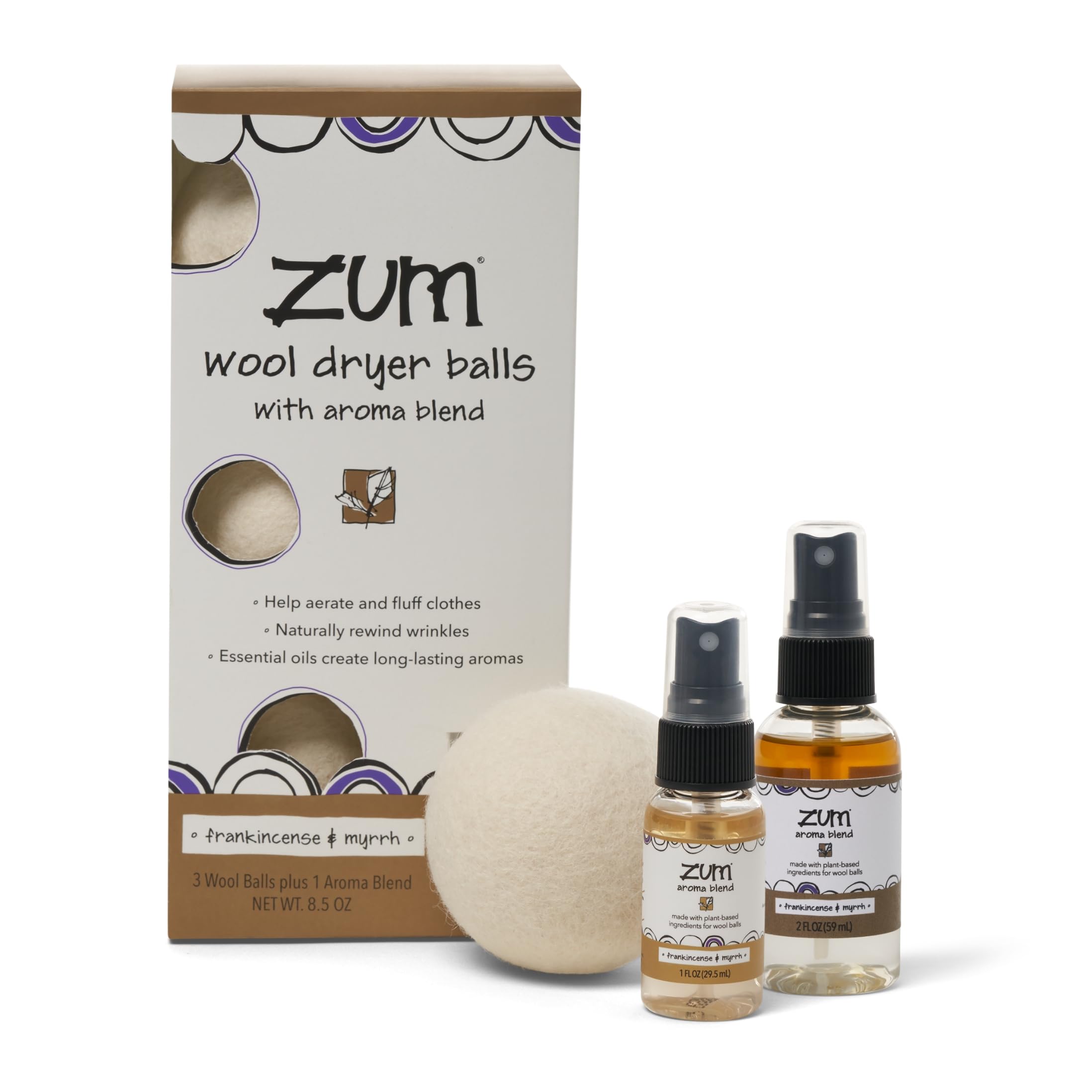 Foto 1 | Kit De Bolas Para Secar Ropa Indigo Wild Zum Con Aceite Esencial - Venta Internacional.