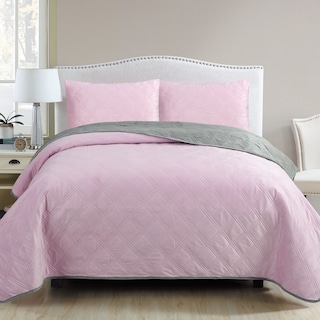 Foto 1 | Colcha Velvet Rosa Mat