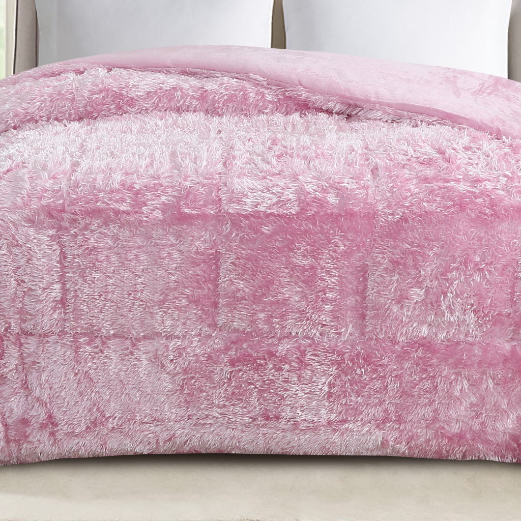 Foto 2 | Edredon Largo Doble Vista King Size Rosa