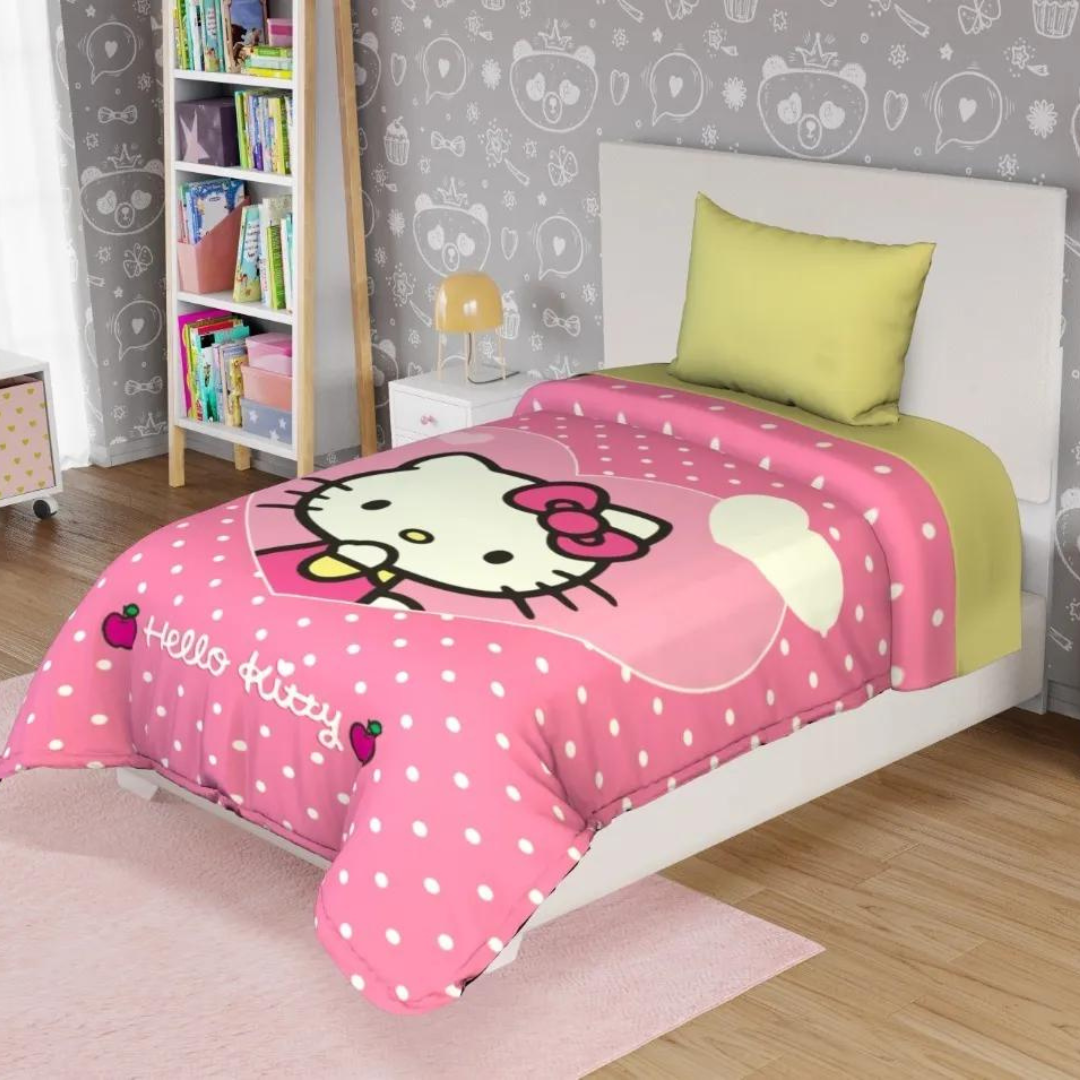 Foto 3 pulgar | Cobertor Providencia Individual Hello Kitty color Rosa