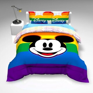 Foto 2 | Set De Edredón Microfibra Matrimonial Mickey Rainbow Pride