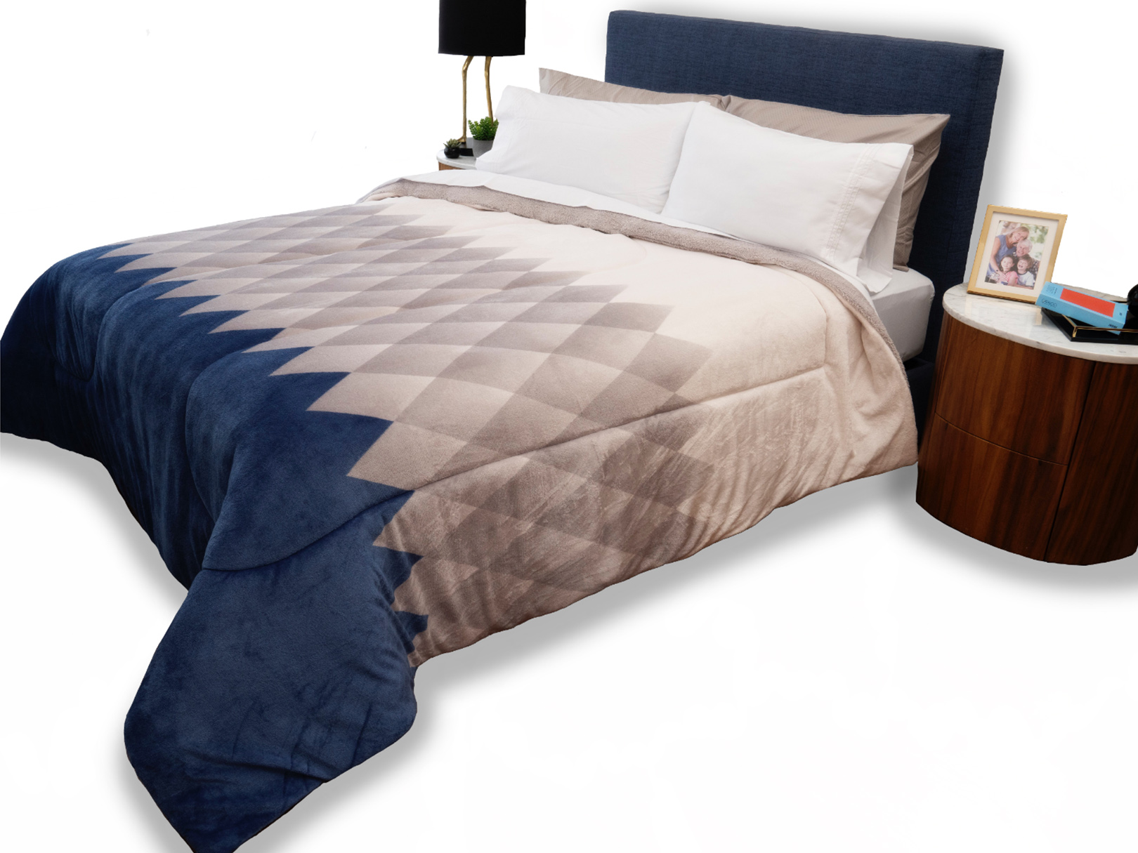 Foto 1 | Cobertor Dormireal Ginebra Azul King Size