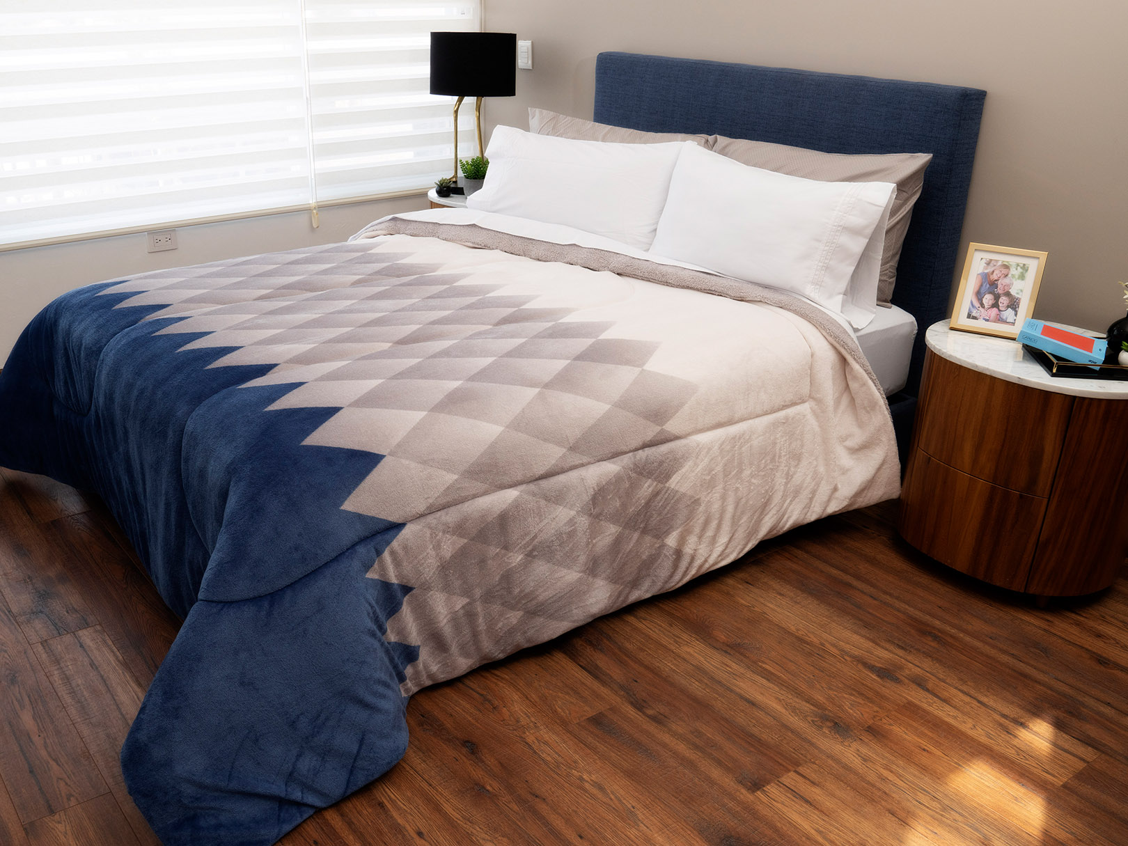 Foto 6 | Cobertor Dormireal Ginebra Azul King Size