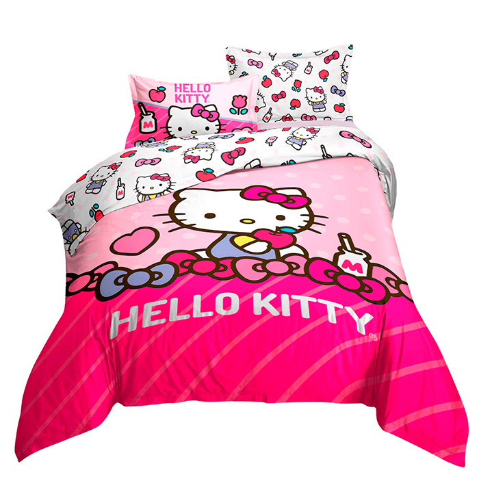 Set Edredón Reversible Matrimonial Providencia Hello Kitty