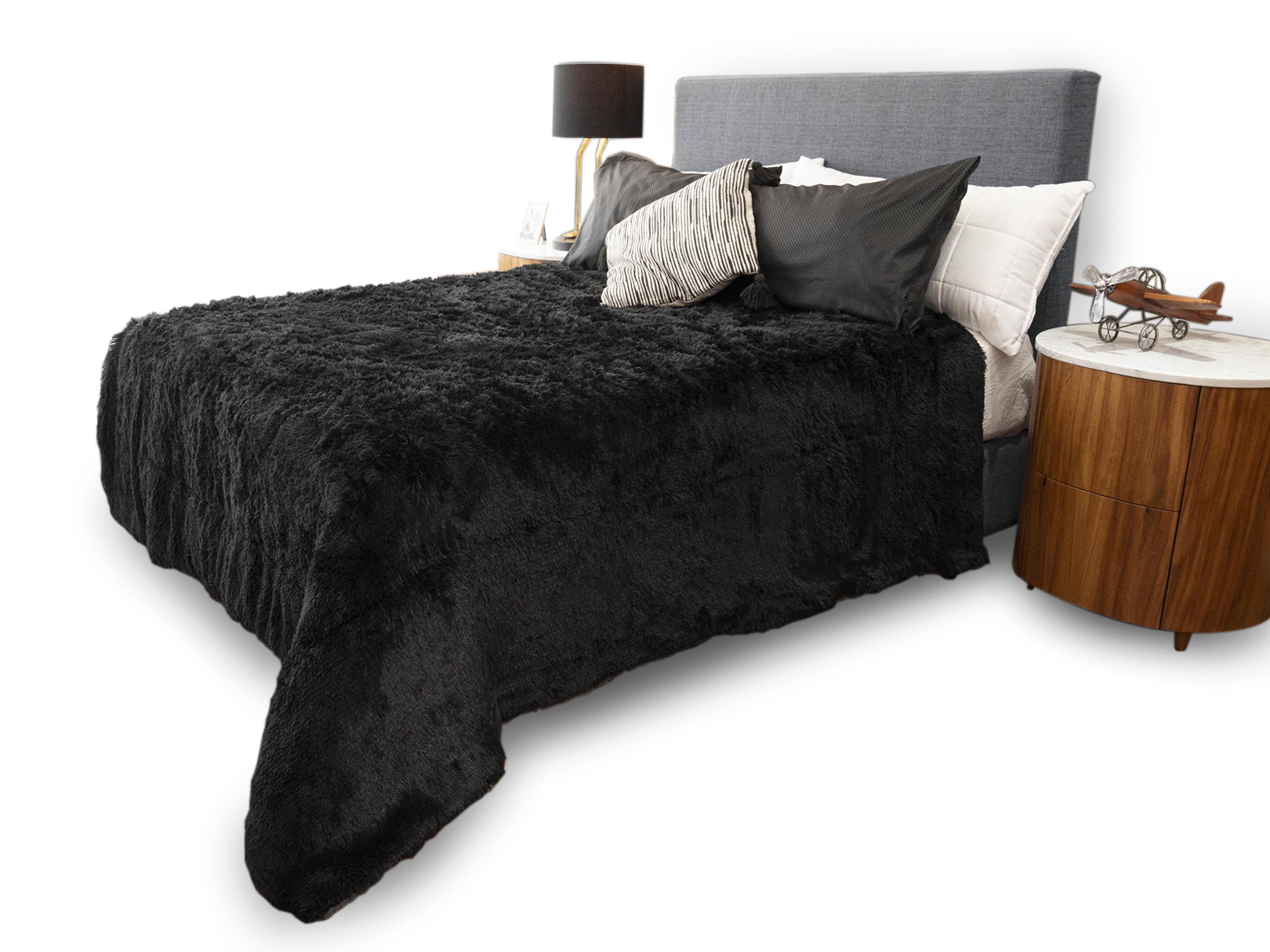 Cobertor Dormireal Siberia color Negro King Size