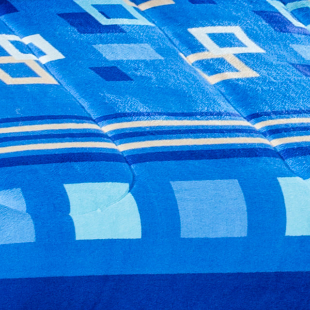 Foto 4 pulgar | Cobertor de Borrega King Size Geometric Térmico color Azul
