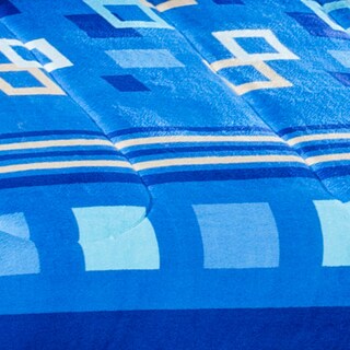 Foto 3 | Cobertor de Borrega King Size Geometric Térmico color Azul