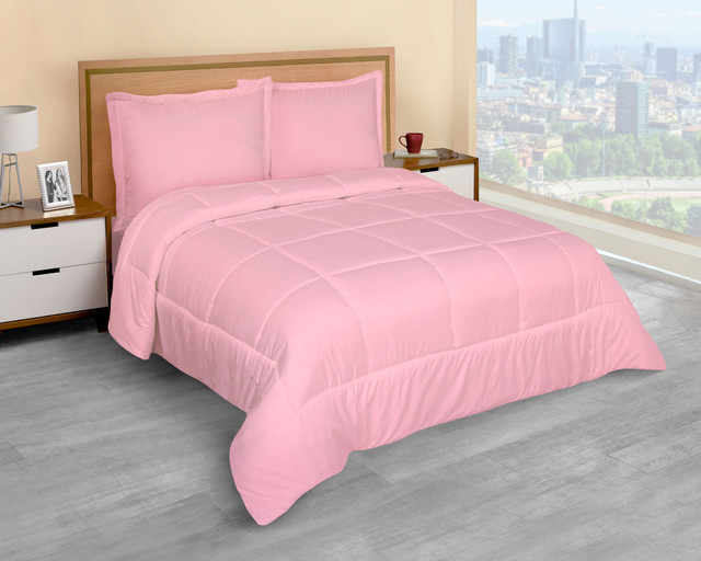 Foto 2 | Edredón Duvet color Rosa Individual Acolchonado