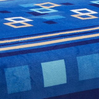 Foto 3 | Frazada Individual Geometric Térmico color Azul