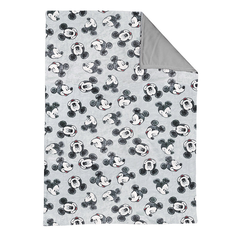 Cobertor Tesso Home Classic Mickey color Gris 180 x 214 cm