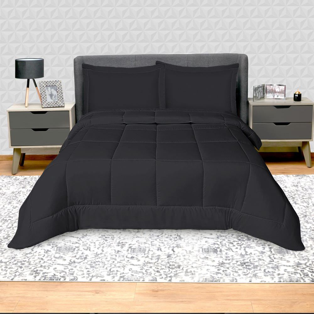 Foto 3 pulgar | Edredón Elefantito Hogar Individual  Duvet color Negro