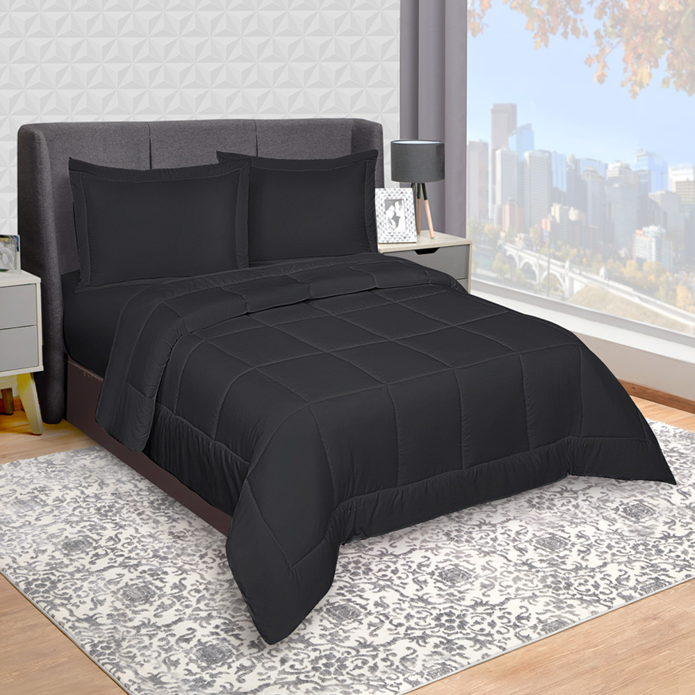 Foto 4 pulgar | Edredón Elefantito Hogar Individual  Duvet color Negro