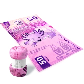Foto 1 | Frazada Matrimonial Mi Mantita Mx Ajolote Billete 50 color Rosa