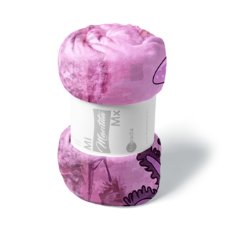 Foto 4 | Frazada Matrimonial Mi Mantita Mx Ajolote Billete 50 color Rosa