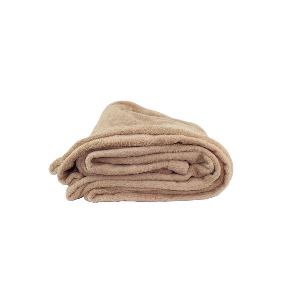 Cobertor Queen Size Almoda Polar Café Camel Lux