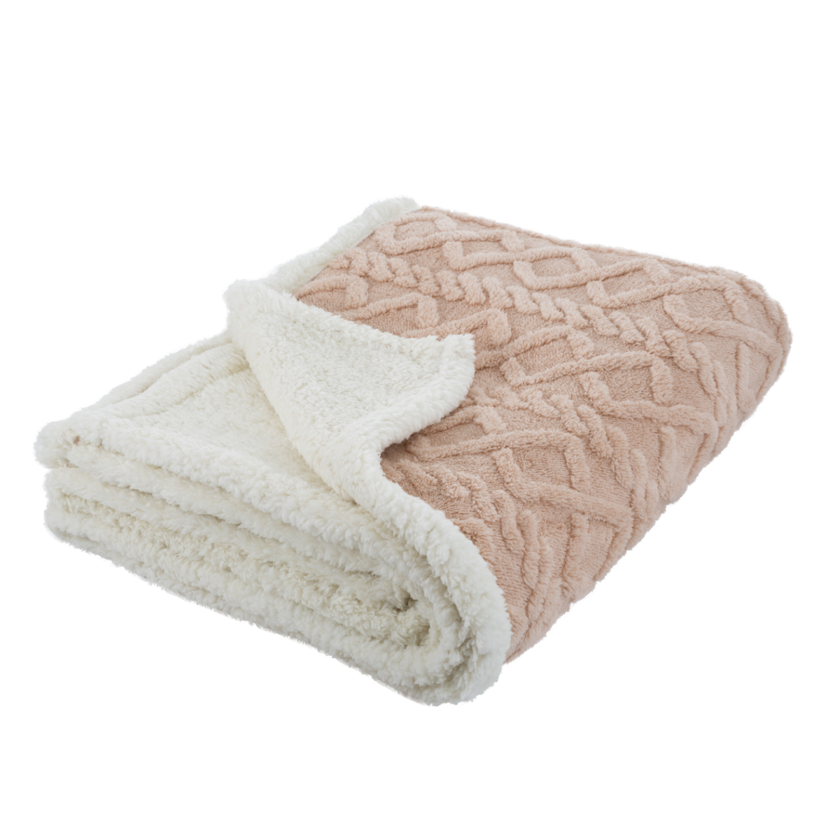 Foto 2 pulgar | Cobija Aborregada con Relieve Yellow Mellow Beige 150 x 100 cm