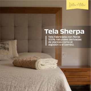 Foto 4 | Cobija Aborregada con Relieve Yellow Mellow Beige 150 x 100 cm