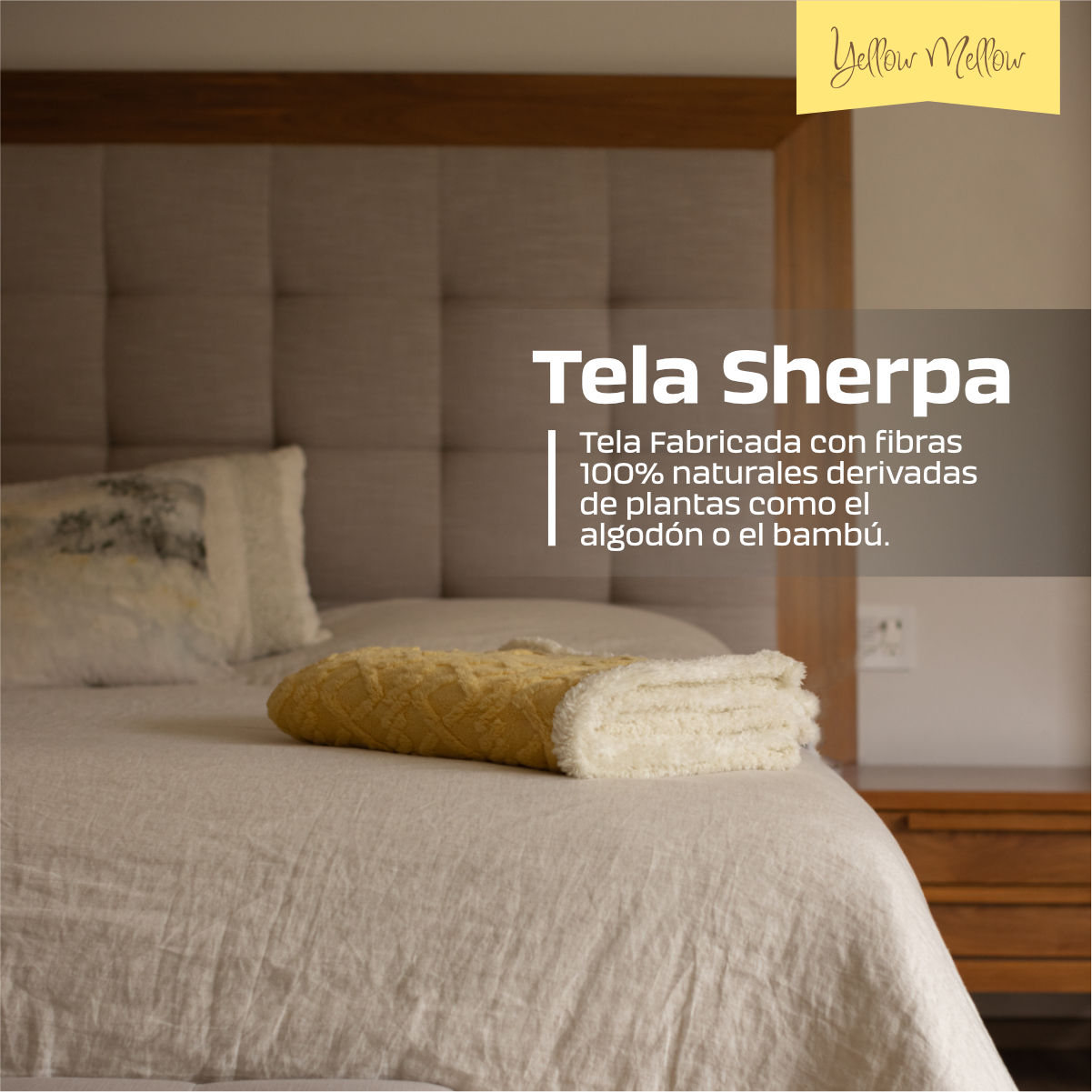 Foto 5 pulgar | Cobija Aborregada con Relieve Yellow Mellow Amarillo 150 x 100 cm