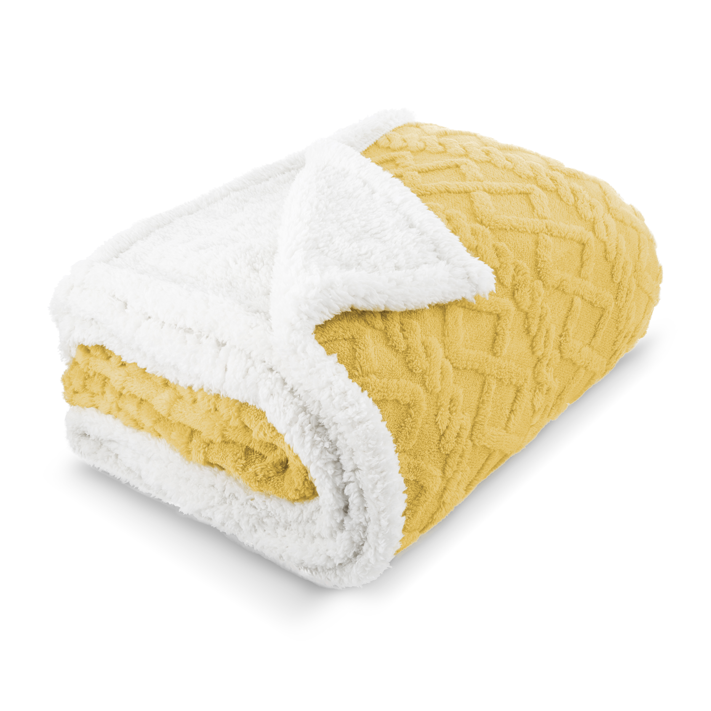 Cobija Aborregada Canvas Revolution con Relieve Yellow Mellow Amarillo 200 x 150 cm
