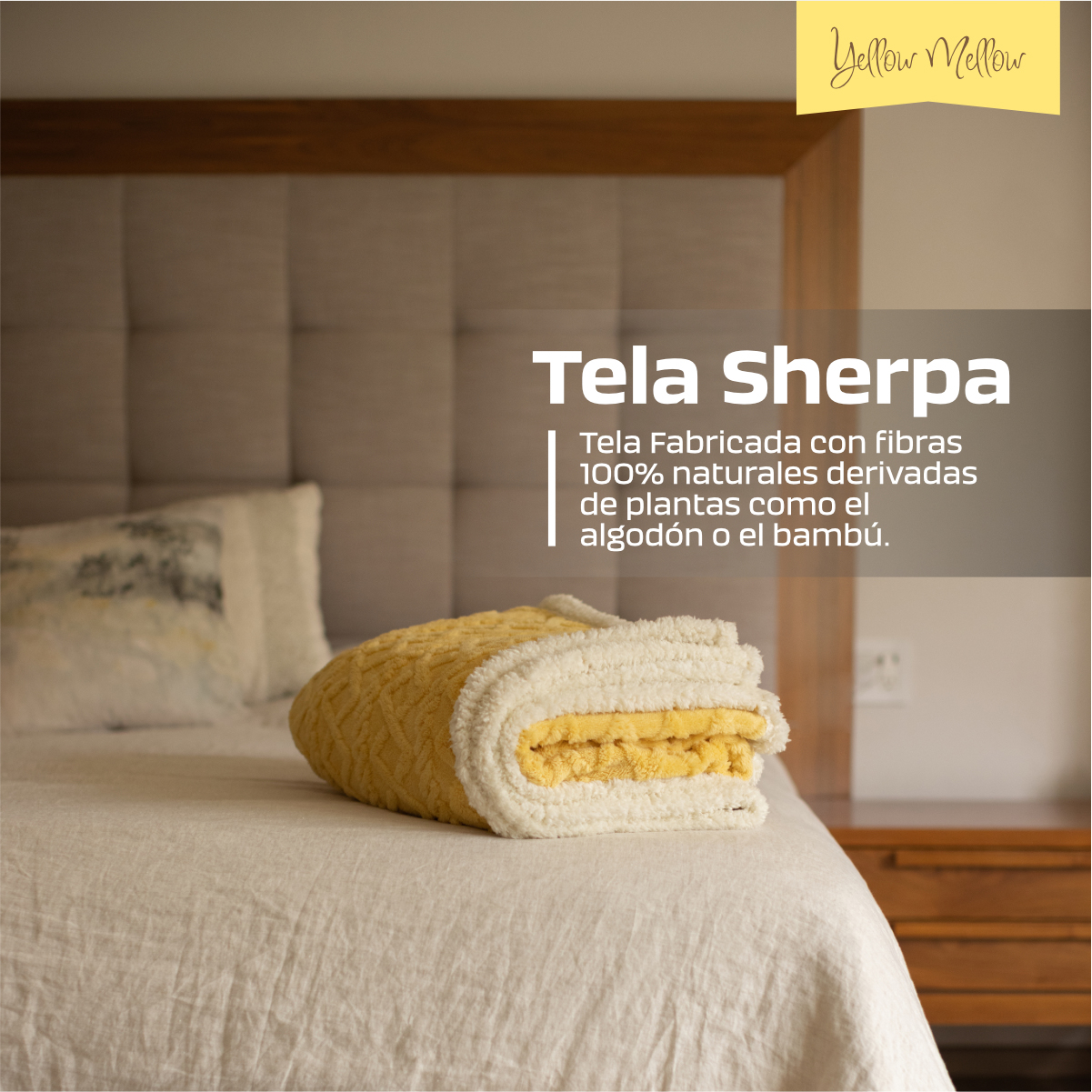 Foto 7 pulgar | Cobija Aborregada Canvas Revolution con Relieve Yellow Mellow Amarillo 200 x 150 cm