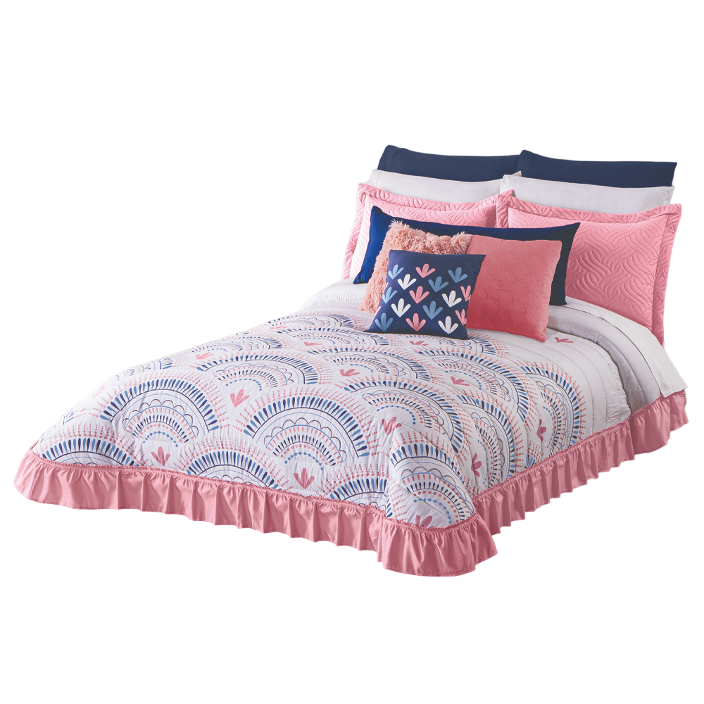 Foto 1 | Colcha King Size con Cojín Concord Deco color Rosa