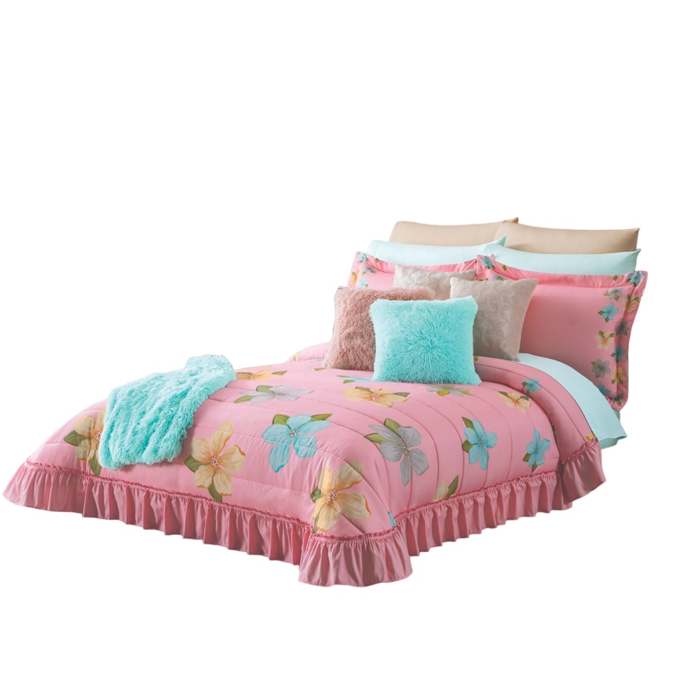 Colcha y Funda Matrimonial Concord color Rosa $1,019