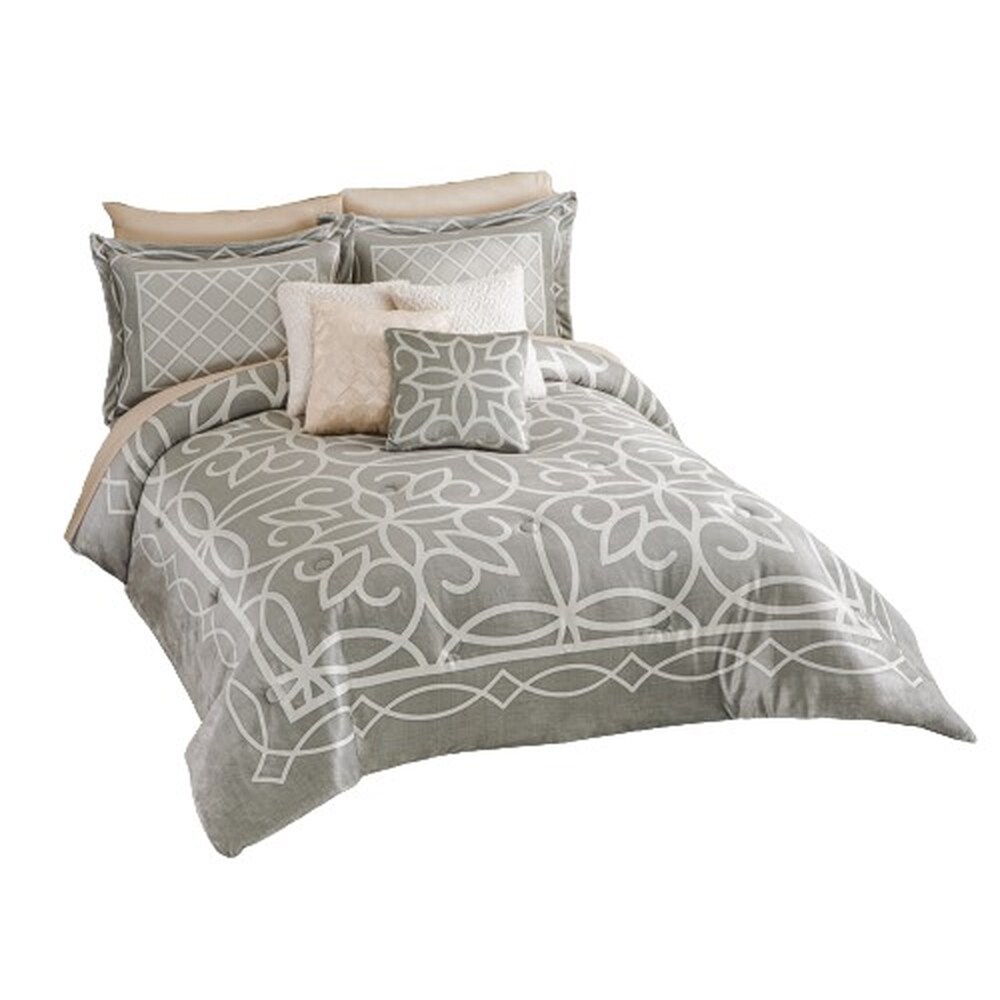 Edredón Victoria Concord EFLK662 color Gris 2V King Size con Fundas $2,249