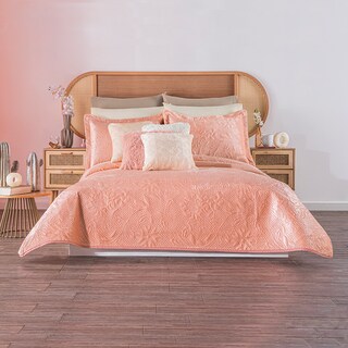 Foto 2 | Edredón Velvet Concord EPIM176 color Coral Ligero con Fundas Matrimonial