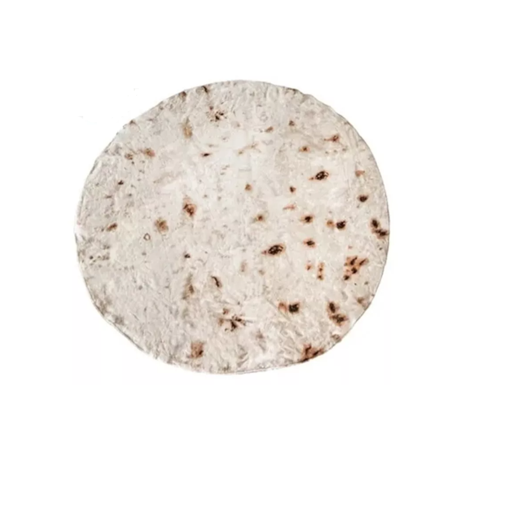 Foto 2 pulgar | Manta de Franela Belug Diseño Tortilla de Burrito color Beige