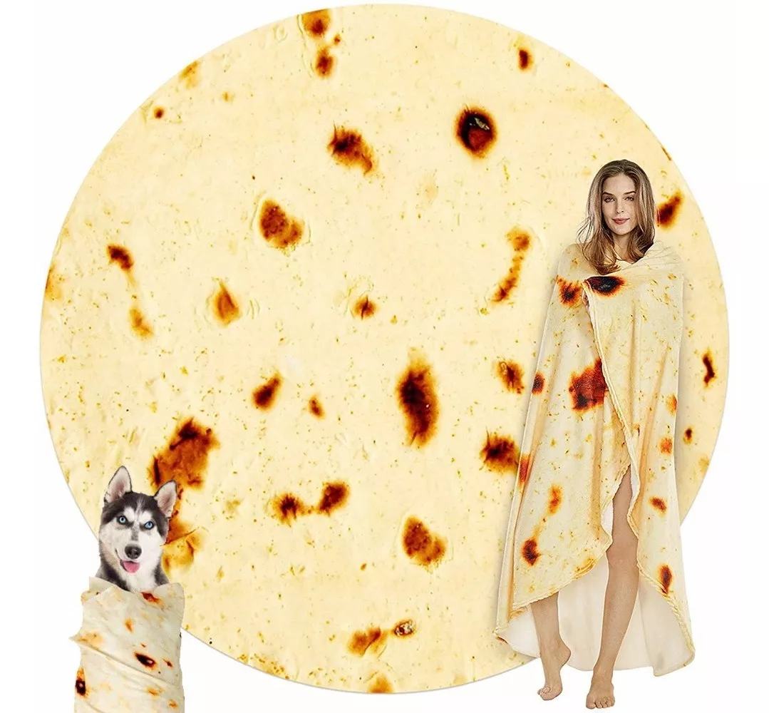 Foto 2 | Manta de Franela Belug Diseño Tortilla de Burrito color Beige