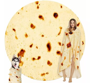 Foto 2 | Manta de Franela Belug Diseño Tortilla de Burrito color Beige