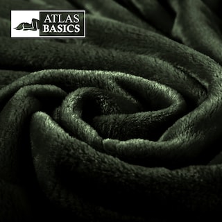 Foto 3 | Cobija Atlas Basics Frazada color Verde Individual
