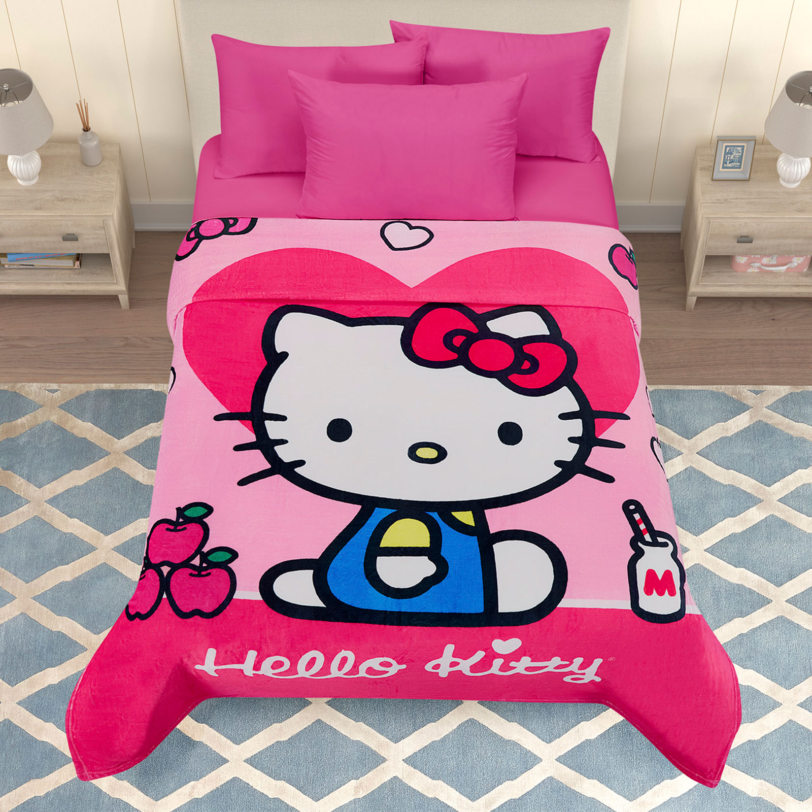 Foto 3 | Cobertor Serenity PROVIDENCIA Hello Kitty Pink Matrimonial