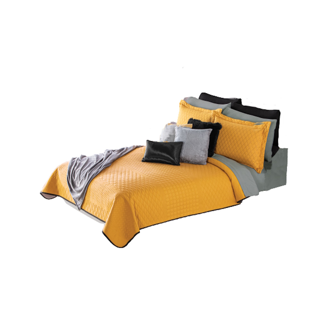 Edredón Concord Neo color Amarillo Individual