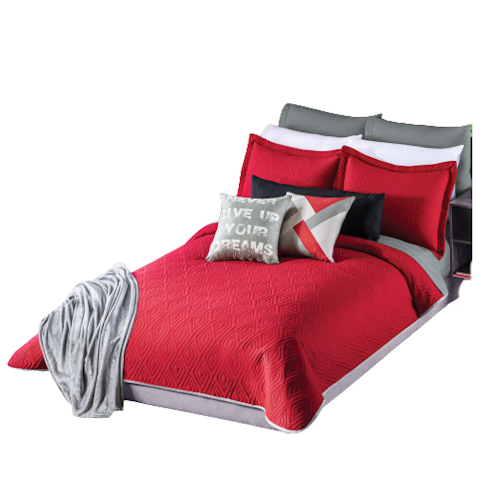 Edredón Concord Neo color Rojo Individual