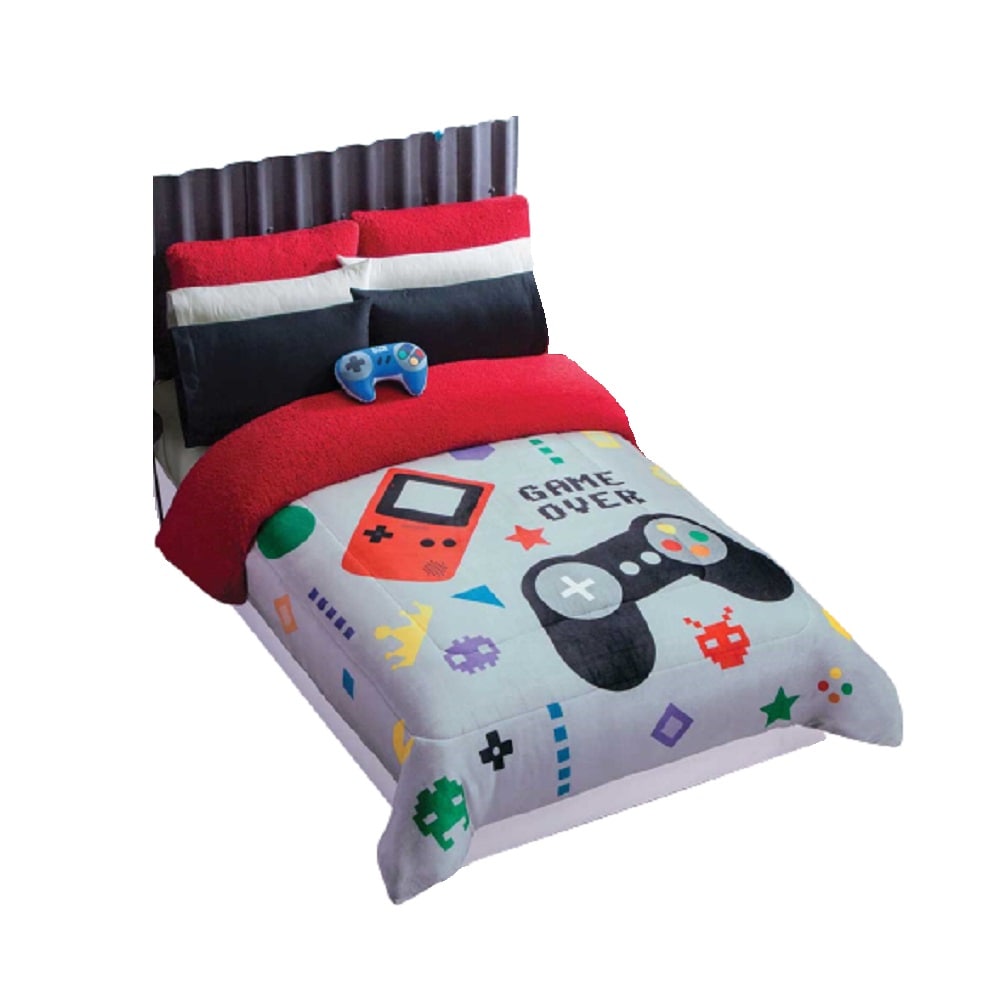 Cobertor Concord CBOM675 Game Gris Matrimonial 1 Pieza $2,898