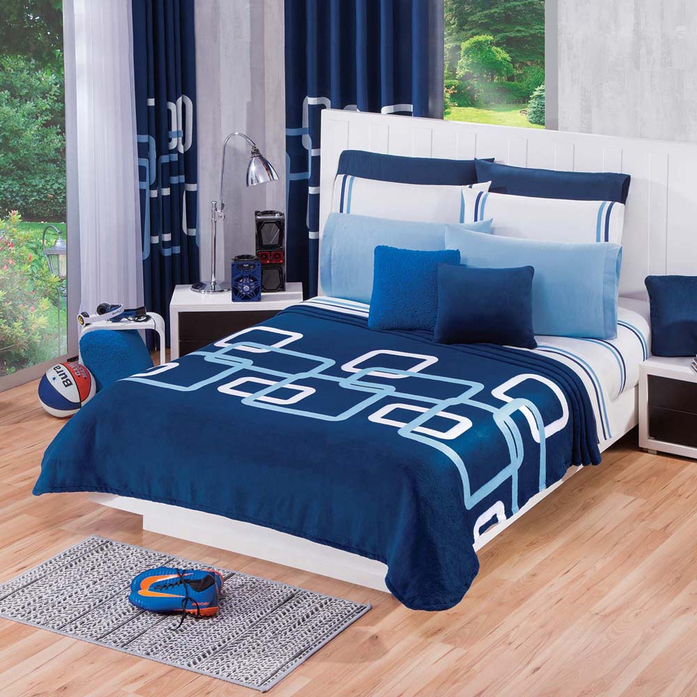 Foto 2 | Cobertor Ultrasuave Concord Edimburgo Cama King Size Azul