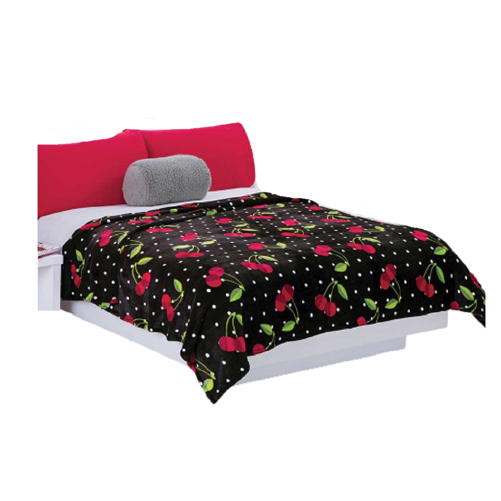 Cobertor Matrimonial Concord  Cherry Pop Negro