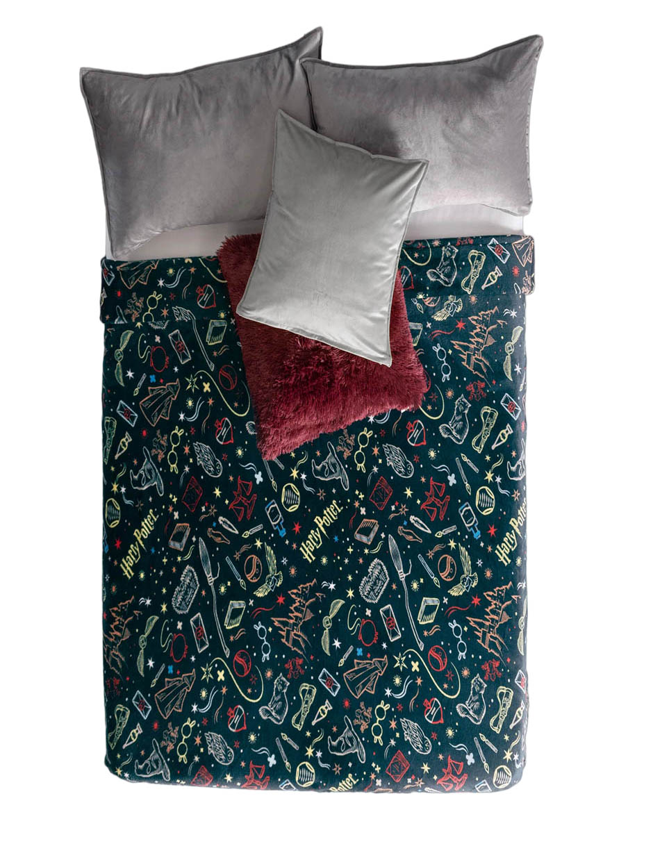 Foto 2 pulgar | Cobertor Vianney Harry Potter color Tinto Queen Size