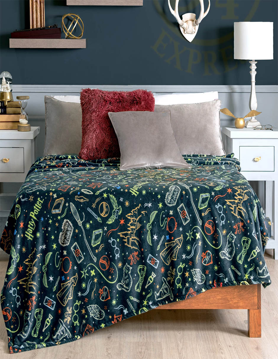 Foto 2 | Cobertor Vianney Harry Potter color Tinto Queen Size