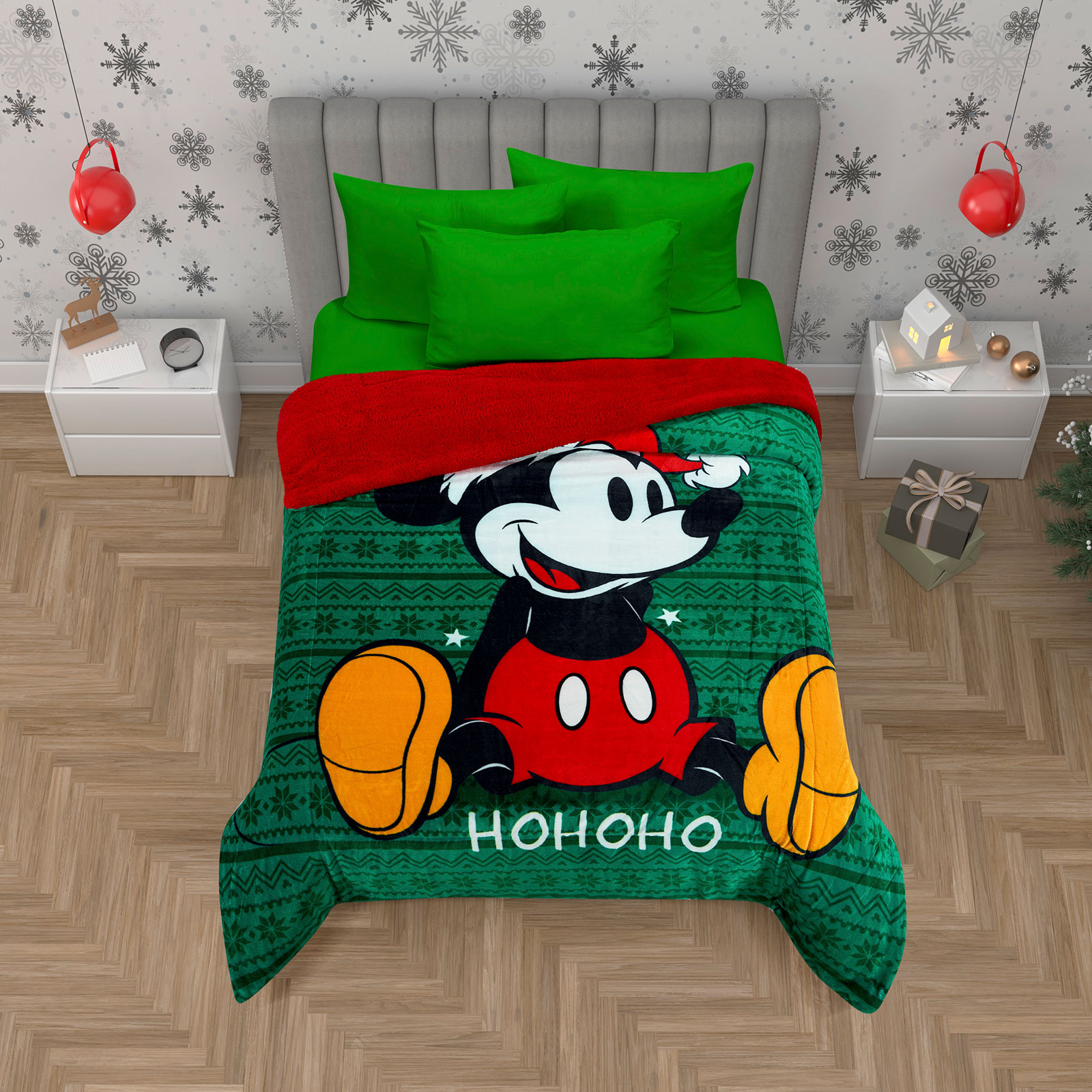 Foto 3 pulgar | Edredón Matrimonial  Providencia Serenity Mickey Santa Ho Ho