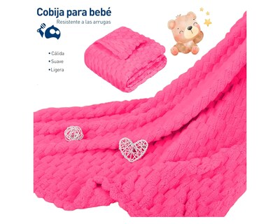 Foto 2 | Cobija de Franela Bluelander CBHH-0020 Rosa Poliéster 117 X 83 cm
