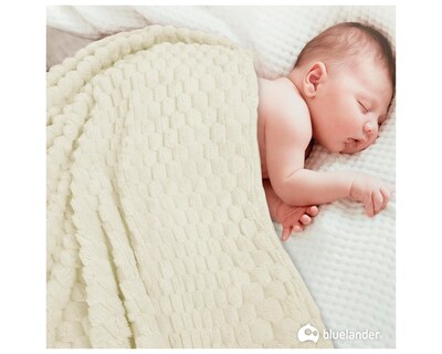Foto 7 | Cobija de Franela Bluelander CBHH-0010 Beige Poliéster 117 X 83 cm