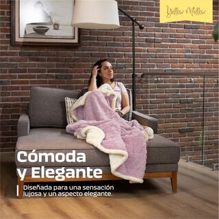 Foto 7 | Cobija Aborregada con Relieve Canvas Revolution Lila 200 X 150 cm
