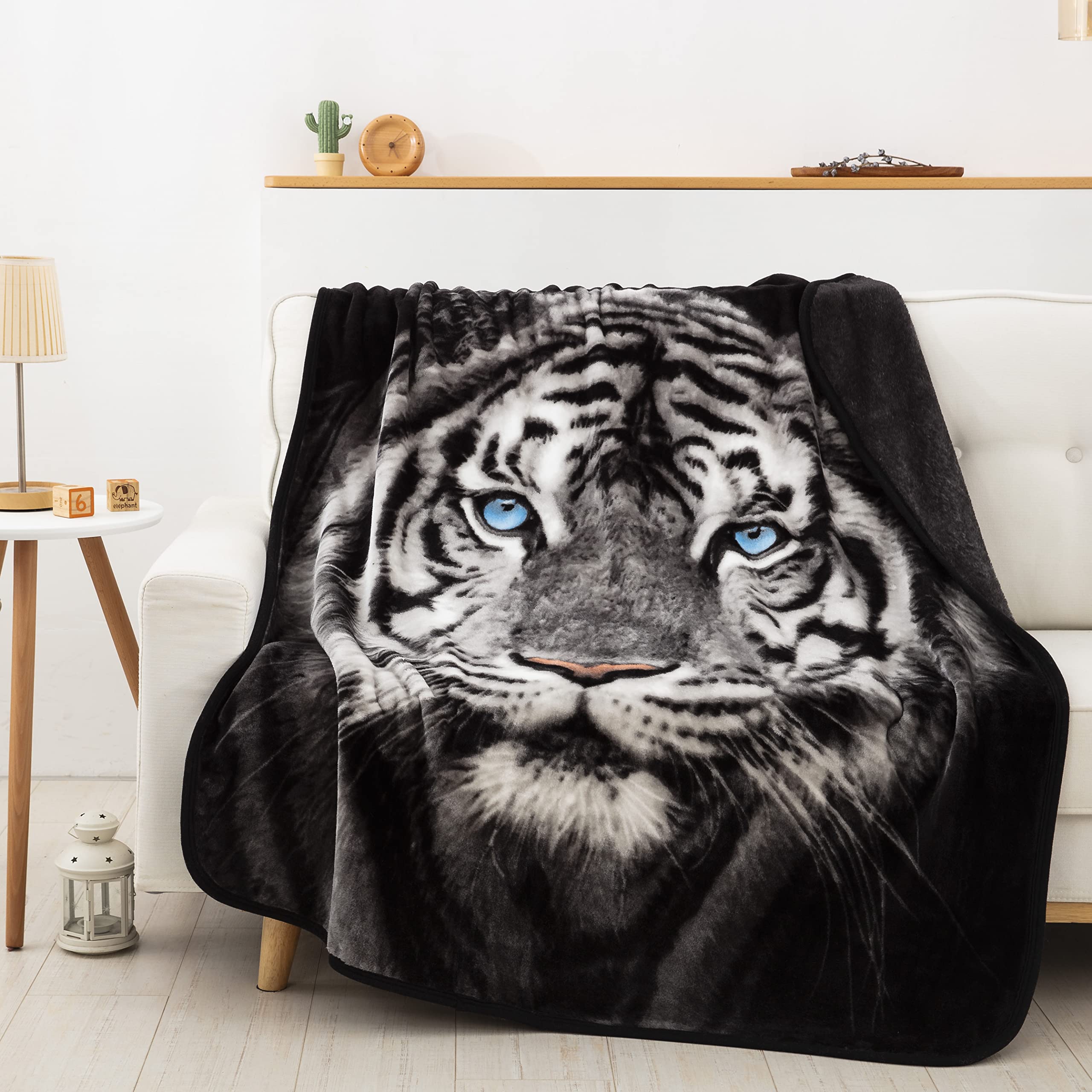 Foto 2 | Venta Internacional - Manta Blanket Northwest White Tiger Stare Raschel 100% Poliéster