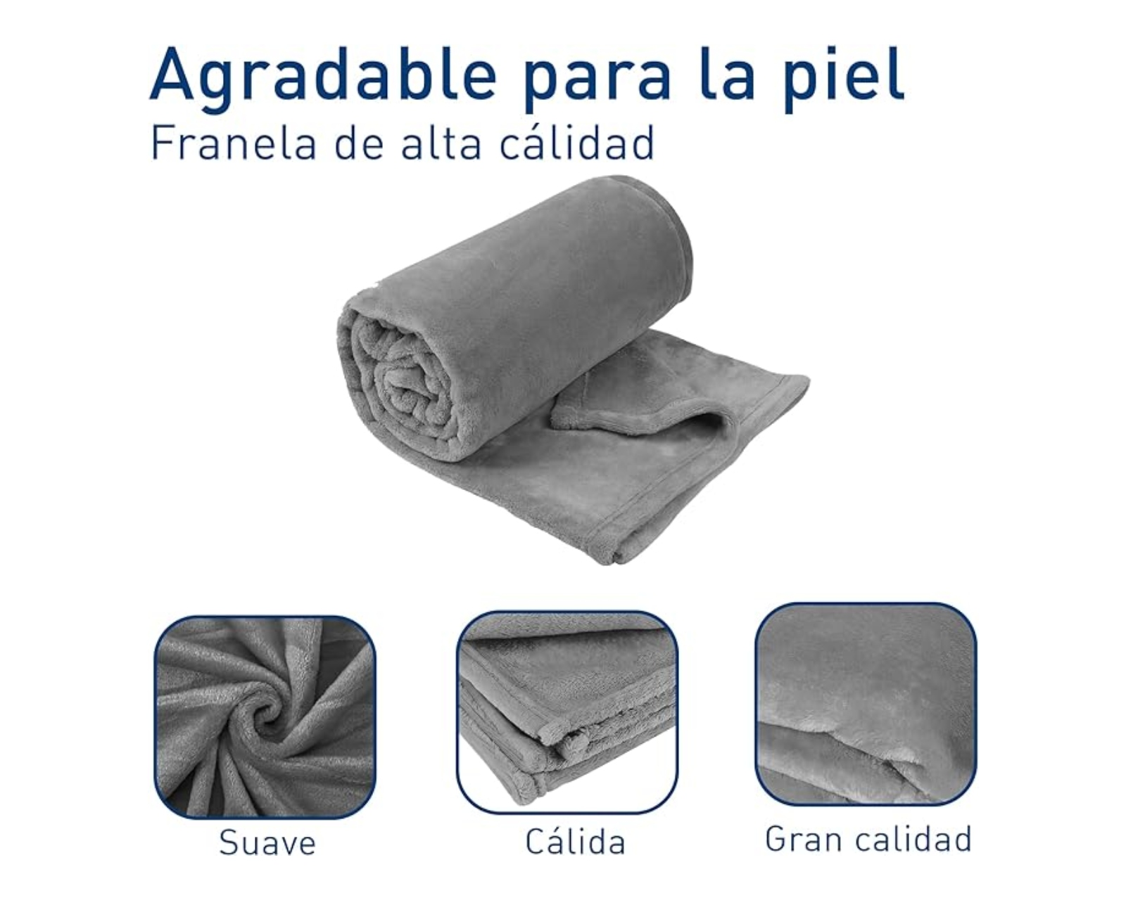 Foto 4 pulgar | Cobija Bluelander Gris 100% Poliéster 117 x 83 cm para Bebé